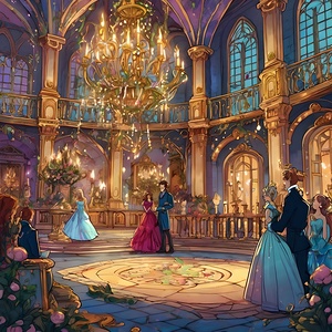 Default Illustrate a scene from a grand fantasy b