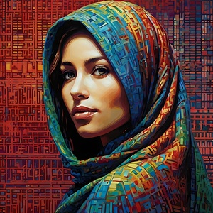 Default Imagine a vibrant canvas illuminated by a