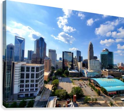 Uptown Charlotte Skyline by The NC Geek Wall Art