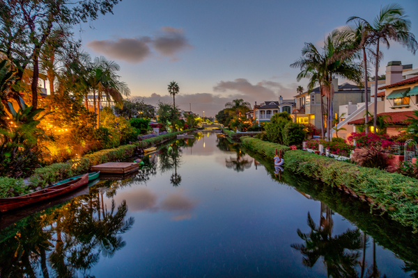 Venice Canal At Twilight Print