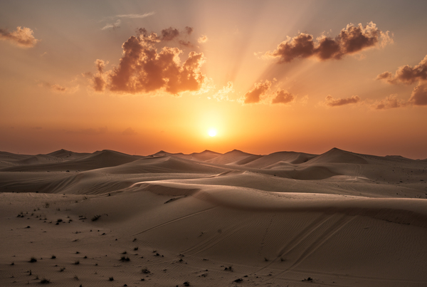 Sunset Abu Dhabi Desert  by BZ