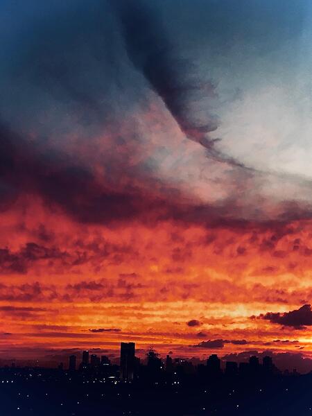 The sky is on fire by Or
