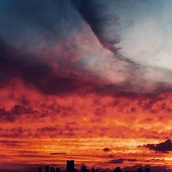 The sky is on fire