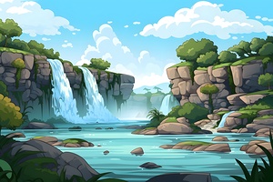 Waterfall Landscape 63