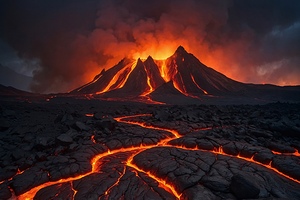 Lava Flow Landscape 3 Print