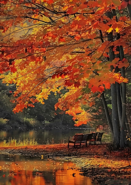 Fall Autumn Wall Art Poster 10 by Aura Gallery