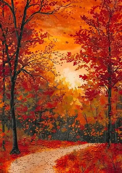 Fall Autumn Wall Art Poster 6 by Aura Gallery