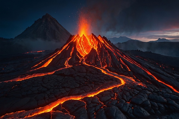 Lava Flow Landscape 7 by Nora studio