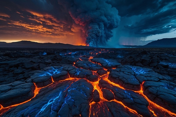 Lava Flow Landscape 50 by Nora studio