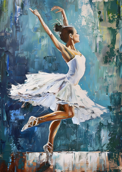 Grace in Motion – Expressive Ballet Dancer 20 by Aura Gallery