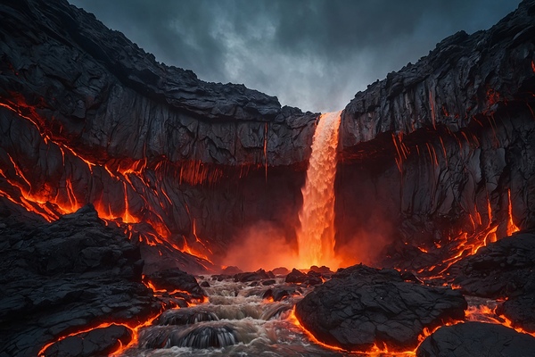 Lava Flow Landscape 25 by Nora studio