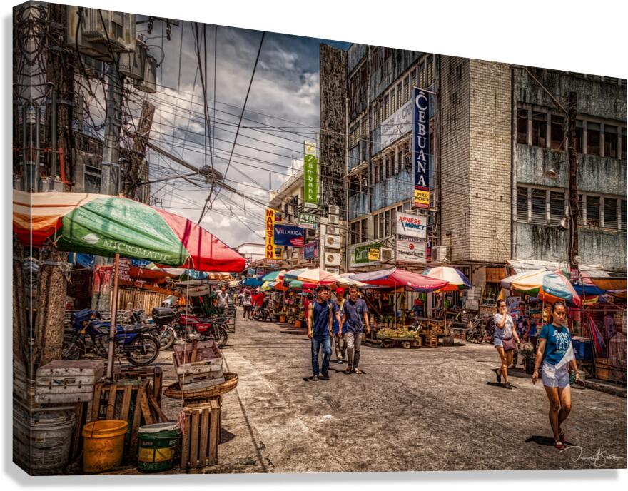 Subic Bay Street Market 7378 Canvas Print