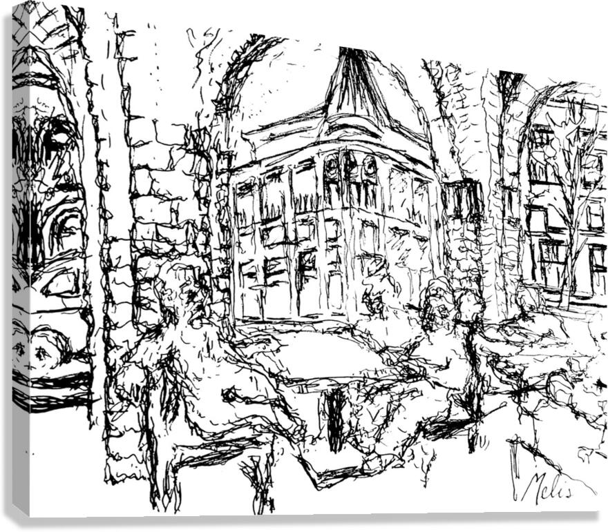 Weatherford Hote   Flagstaff   Black and White Canvas Print