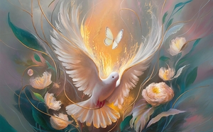 abstract oil painting that captures the essence of flowers 