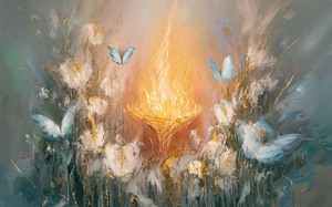 abstract oil painting that captures the essence of flowers  22