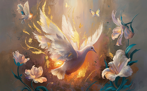 abstract oil painting that captures the essence of flowers  42