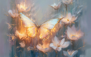 abstract oil painting that captures the essence of flowers  34