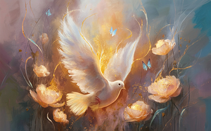 abstract oil painting that captures the essence of flowers  43