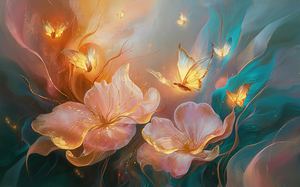 abstract oil painting that captures the essence of flowers  9