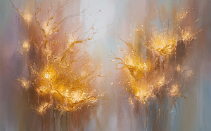 abstract oil painting that captures the essence of flowers  40