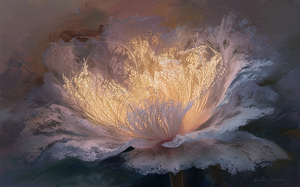 abstract oil painting that captures the essence of flowers  41