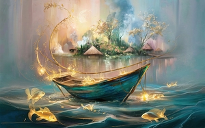 abstract oil painting that captures the essence of flowers  4