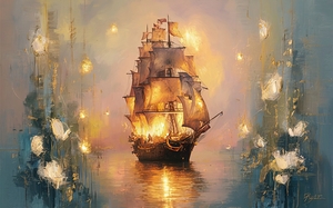 abstract oil painting that captures the essence of flowers 