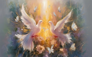 abstract oil painting that captures the essence of flowers 