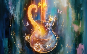 captures the essence of flowers music guitar 74