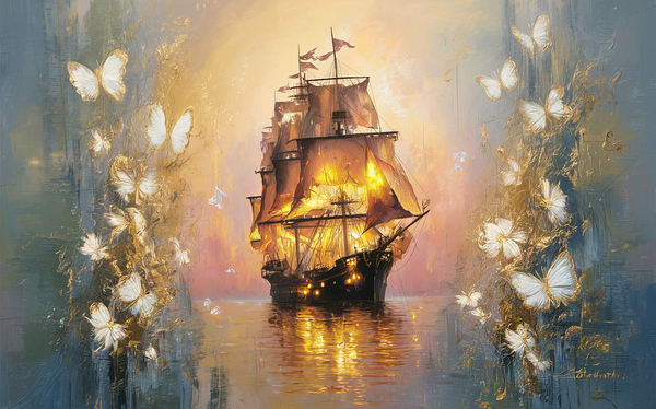 abstract oil painting that captures the essence of flowers  17 Print