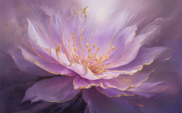 abstract oil painting that captures the essence of flowers  12 Print