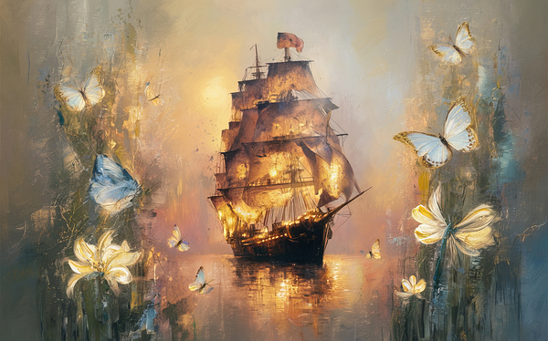 abstract oil painting that captures the essence of flowers  44 Print