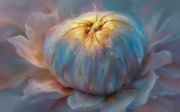 abstract oil painting that captures the essence of flowers  28 Print