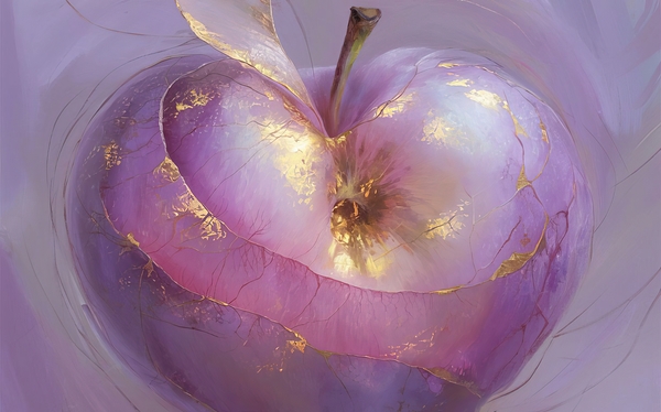 abstract oil painting that captures the essence of flowers  Print