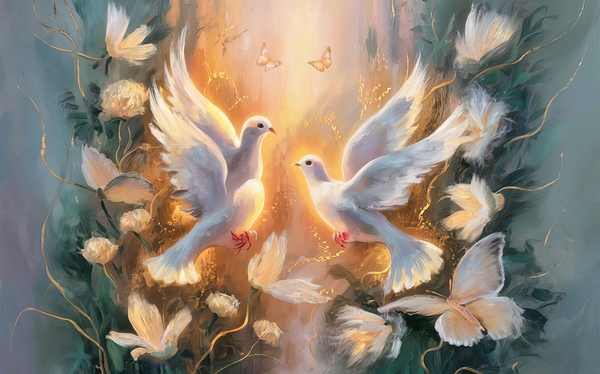 abstract oil painting that captures the essence of butterfly Print