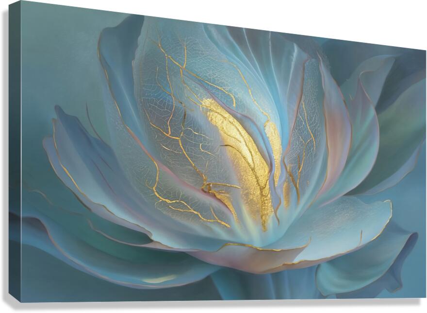 abstract oil painting that captures the essence of flowers  Canvas Print
