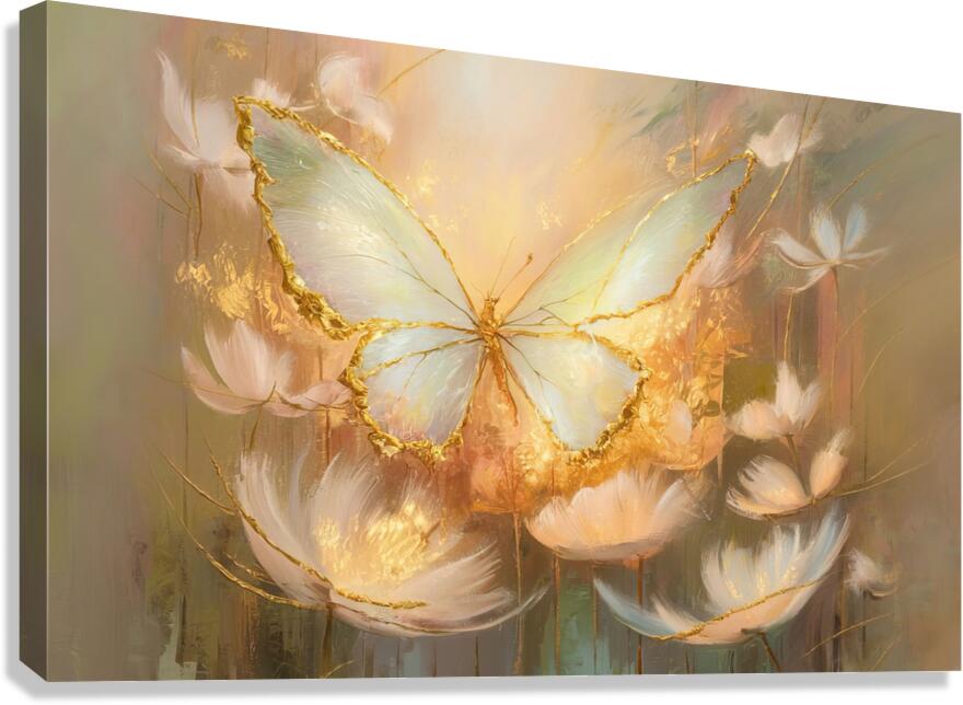 flower and butterfly 88 Canvas Print