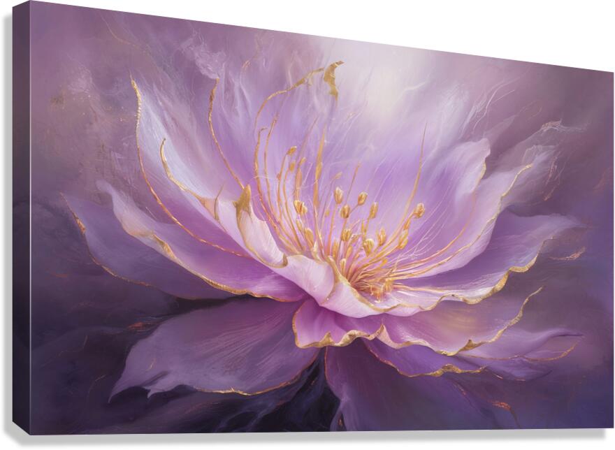 abstract oil painting that captures the essence of flowers  12 Canvas Print