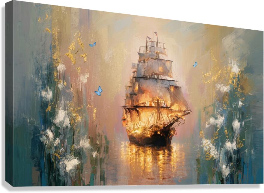 abstract oil painting that captures the essence of flowers  23 Canvas Print