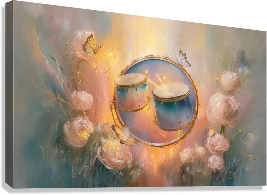 abstract oil painting that captures the essence of flowers  8 Canvas Print
