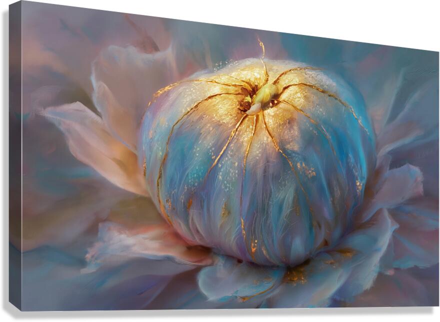 abstract oil painting that captures the essence of flowers  28 Canvas Print