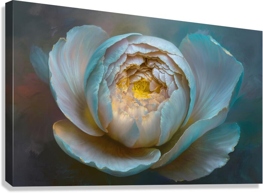 abstract oil painting that captures the essence of flowers  50 Canvas Print