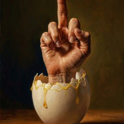 Hand Egg Middle Finger 