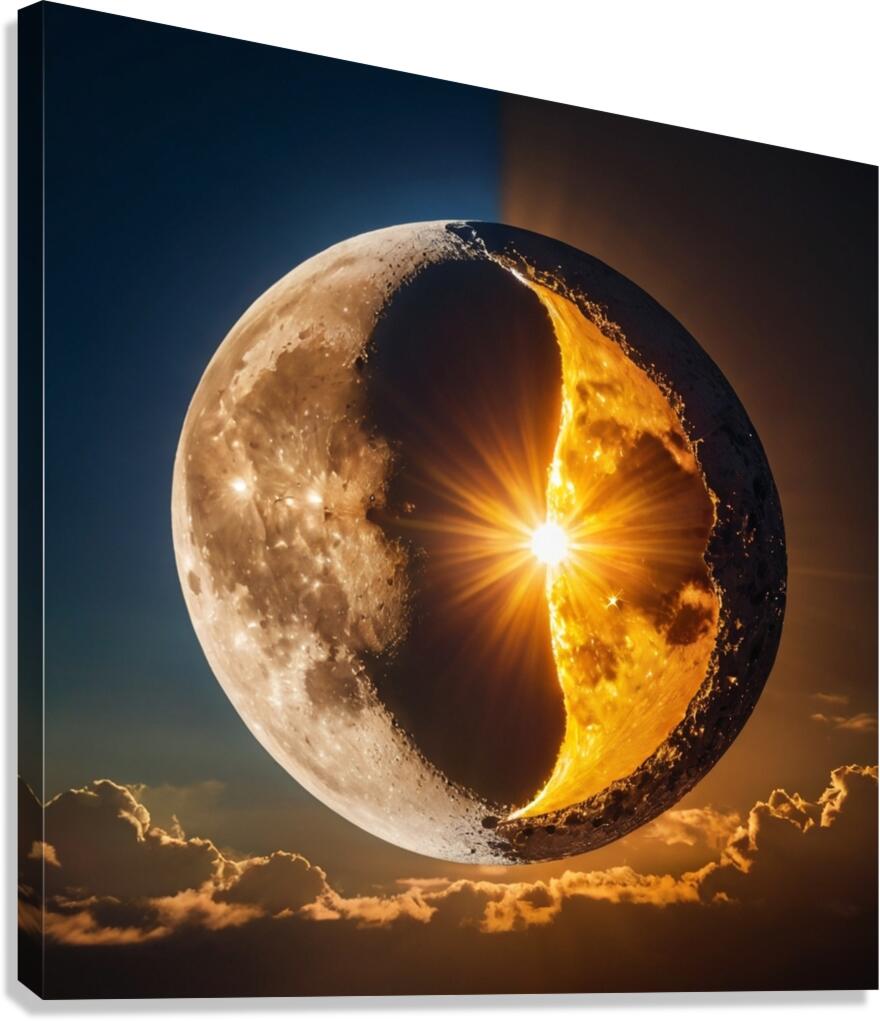 Default Picture of the sun and moon 1 1 Canvas Print