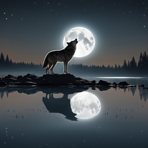 Under the moonlit sky