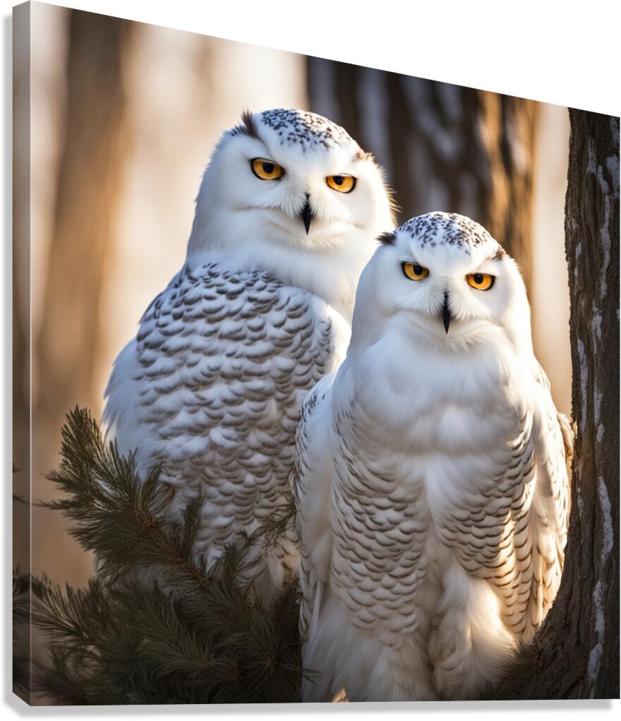 Snowy Owls Canvas Print
