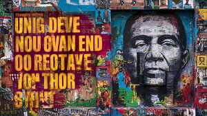 A vibrant and thought provoking street art piece