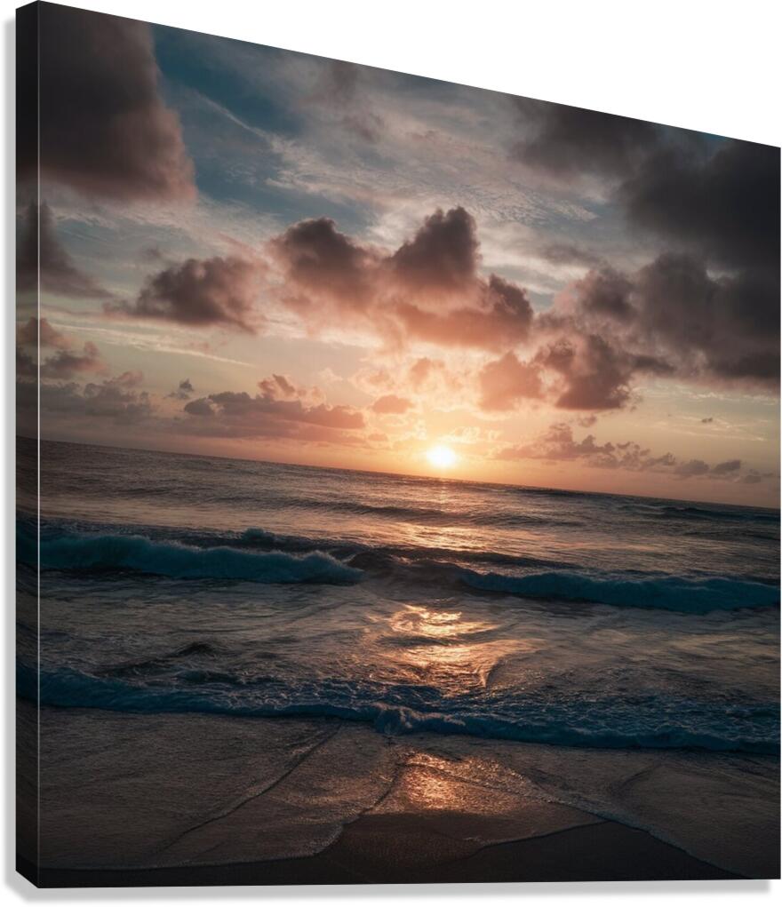 Beach During The Golden Hour Canvas Print