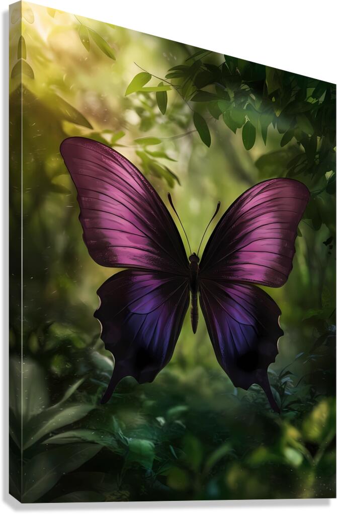  The butterfly contemplates life Canvas Print