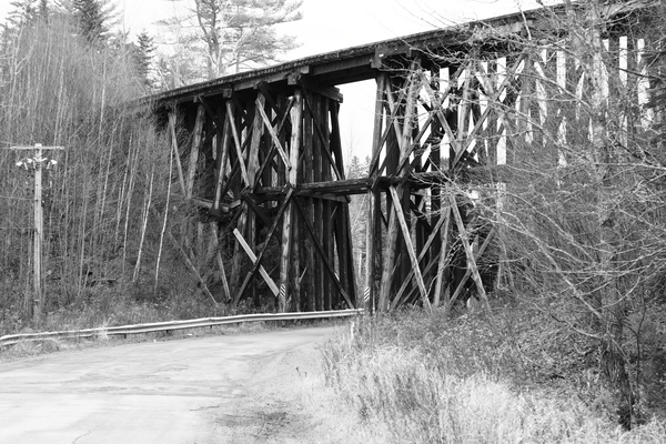 Wooden Train Bridge by Mathieu LeBlanc